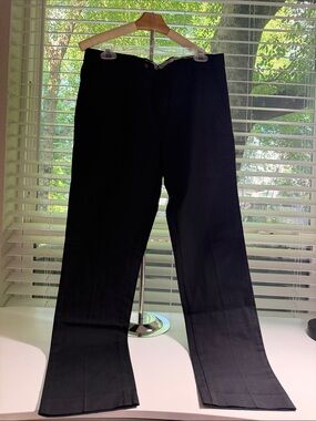 Men's Black Dress Trousers - Tailored Straight Leg